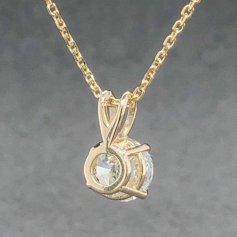 Estate 14K Y Gold 1ct K/VS2 Diamond Solitaire Pendant - Walter Bauman Jewelers