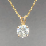 Estate 14K Y Gold 1ct K/VS2 Diamond Solitaire Pendant - Walter Bauman Jewelers