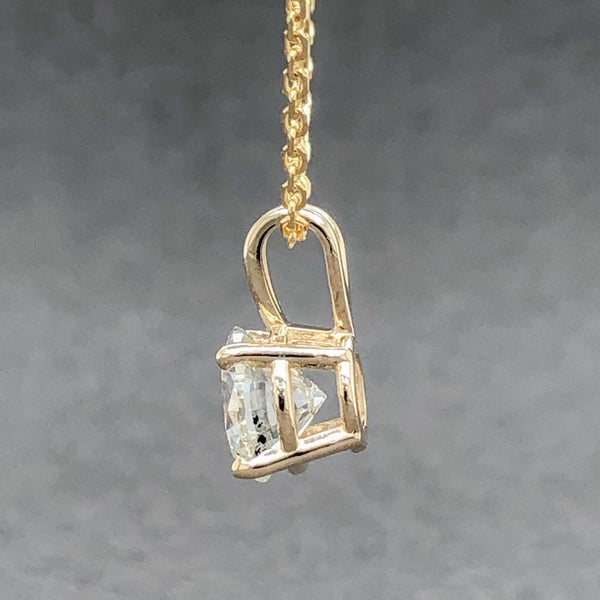 Estate 14K Y Gold 1ct K/VS2 Diamond Solitaire Pendant - Walter Bauman Jewelers