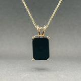 Estate 14K Y Gold 2.46ct Onyx Pendant - Walter Bauman Jewelers