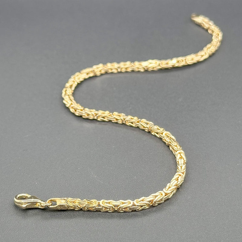 Estate 14K Y Gold 2.5mm Byzantine Chain Bracelet - Walter Bauman Jewelers