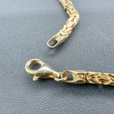 Estate 14K Y Gold 2.5mm Byzantine Chain Bracelet - Walter Bauman Jewelers