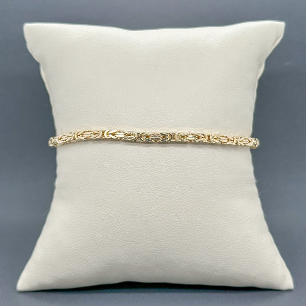 Estate 14K Y Gold 2.5mm Byzantine Chain Bracelet - Walter Bauman Jewelers