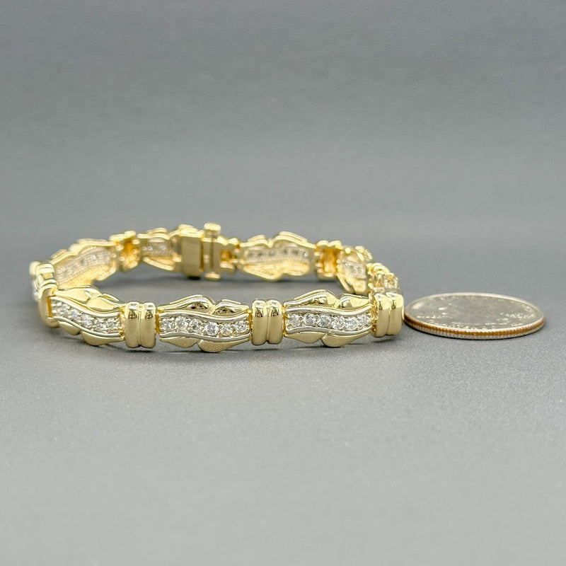 Estate 14K Y Gold 2.60ttw H-I/SI2-I1 Diamond Bracelet - Walter Bauman Jewelers