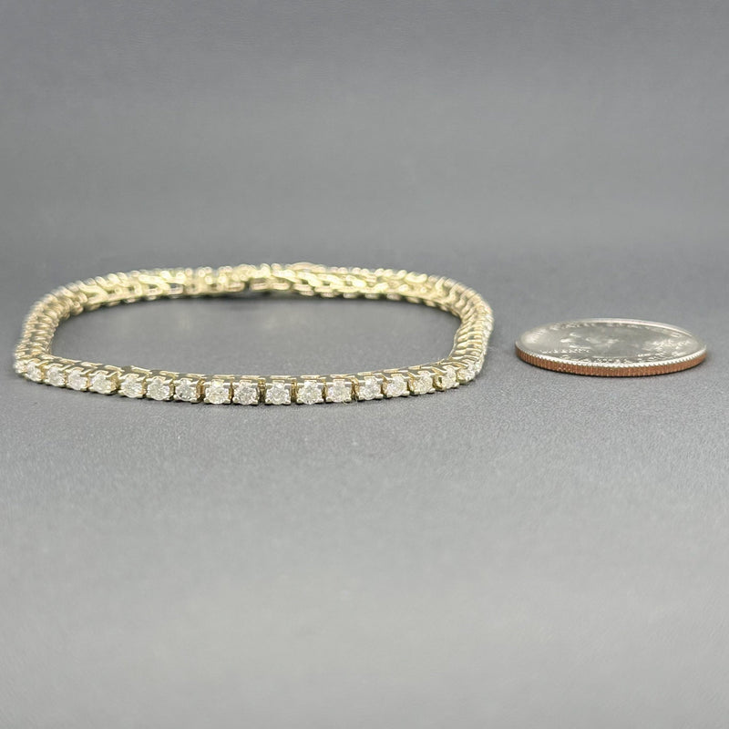 Estate 14K Y Gold 3.05cttw I/I1 Diamond Tennis Bracelet - Walter Bauman Jewelers