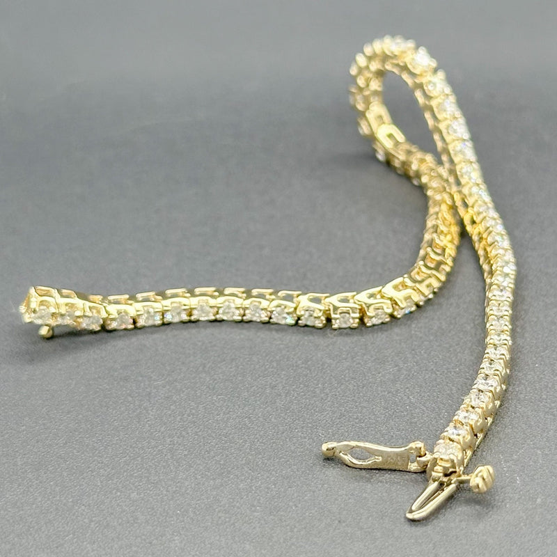Estate 14K Y Gold 3.05cttw I/I1 Diamond Tennis Bracelet - Walter Bauman Jewelers