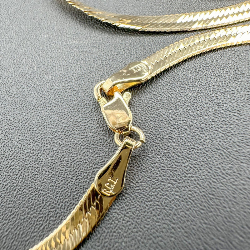 Estate 14K Y Gold 3.17mm 20” Herringbone Chain - Walter Bauman Jewelers