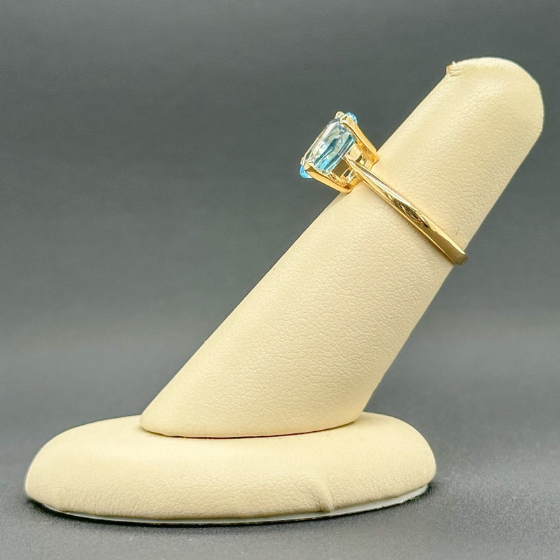 Estate 14K Y Gold 3.47ct Blue Topaz Cocktail Ring - Walter Bauman Jewelers