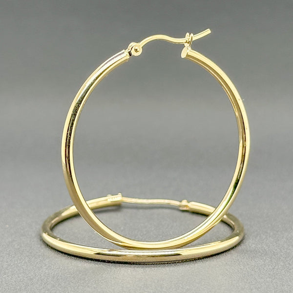 Estate 14K Y Gold 36mm Hoop Earrings - Walter Bauman Jewelers