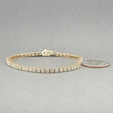 Estate 14K Y Gold 4ctw H-I/VS2-SI1 Diamond Tennis Bracelet - Walter Bauman Jewelers