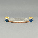 Estate 14K Y Gold 4mm 0.60cttw Sapphire Stud Earrings - Walter Bauman Jewelers