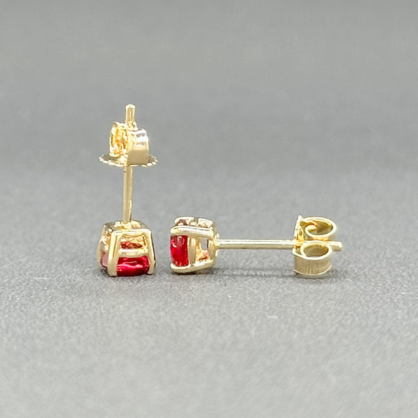 Estate 14K Y Gold 4mm 0.65ctw Ruby Stud Earrings - Walter Bauman Jewelers