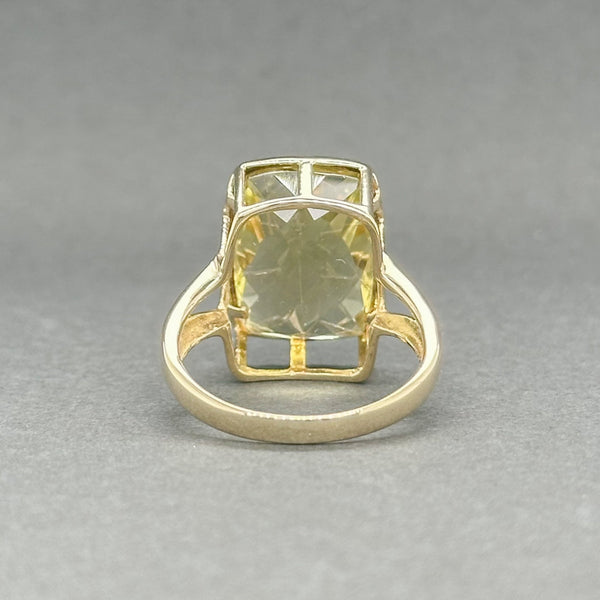 Estate 14K Y Gold 6.85ct Prasiolite Ring - Walter Bauman Jewelers