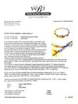 Estate 14K Y Gold 7.04cttw Tanzanite & 0.66cttw Fancy Light Brown/SI2 Diamond Bracelet - Walter Bauman Jewelers