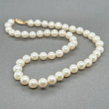 Estate 14K Y Gold 7.5-8mm Akoya Pearl 16" Necklace - Walter Bauman Jewelers