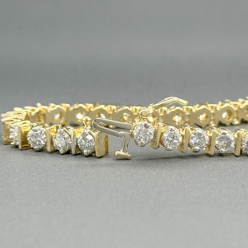 Estate 14K Y Gold 8.02cttw I-J/SI1-2 Diamond Tennis Bracelet - Walter Bauman Jewelers