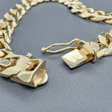 Estate 14K Y Gold 8.7mm Curb Link Chain Bracelet - Walter Bauman Jewelers