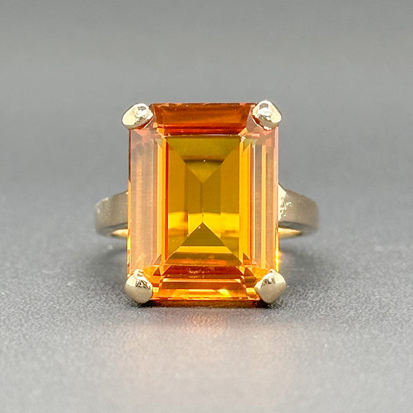 Estate 14K Y Gold 8.87ct Citrine Cocktail Ring - Walter Bauman Jewelers