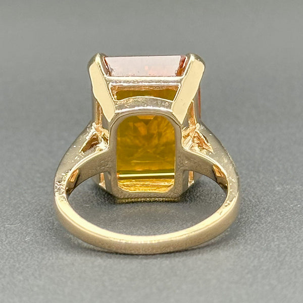 Estate 14K Y Gold 8.87ct Citrine Cocktail Ring - Walter Bauman Jewelers