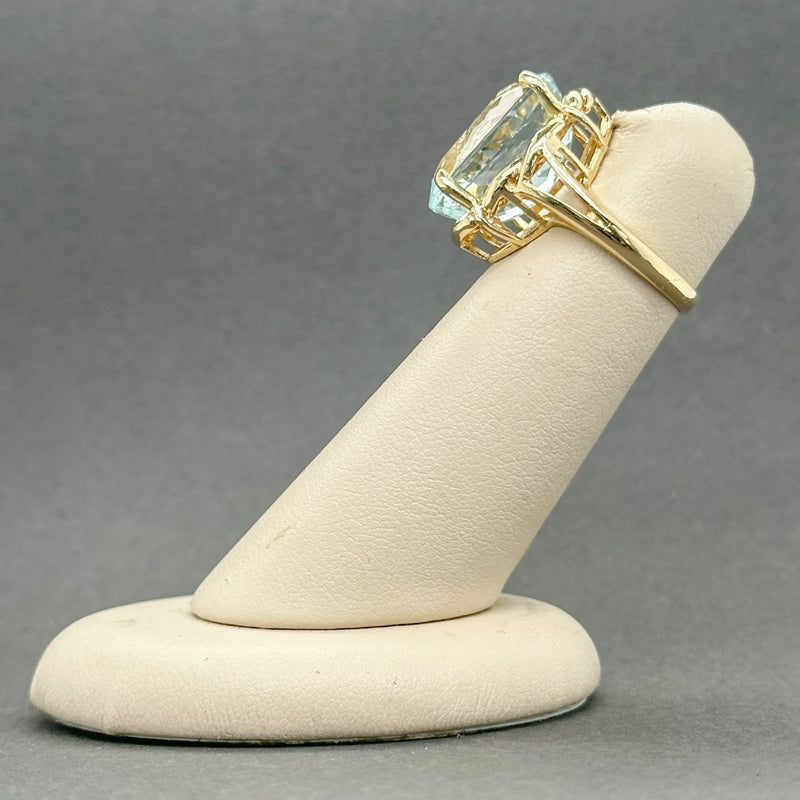 Estate 14K Y Gold 9.81ct Aquamarine Cocktail Ring - Walter Bauman Jewelers