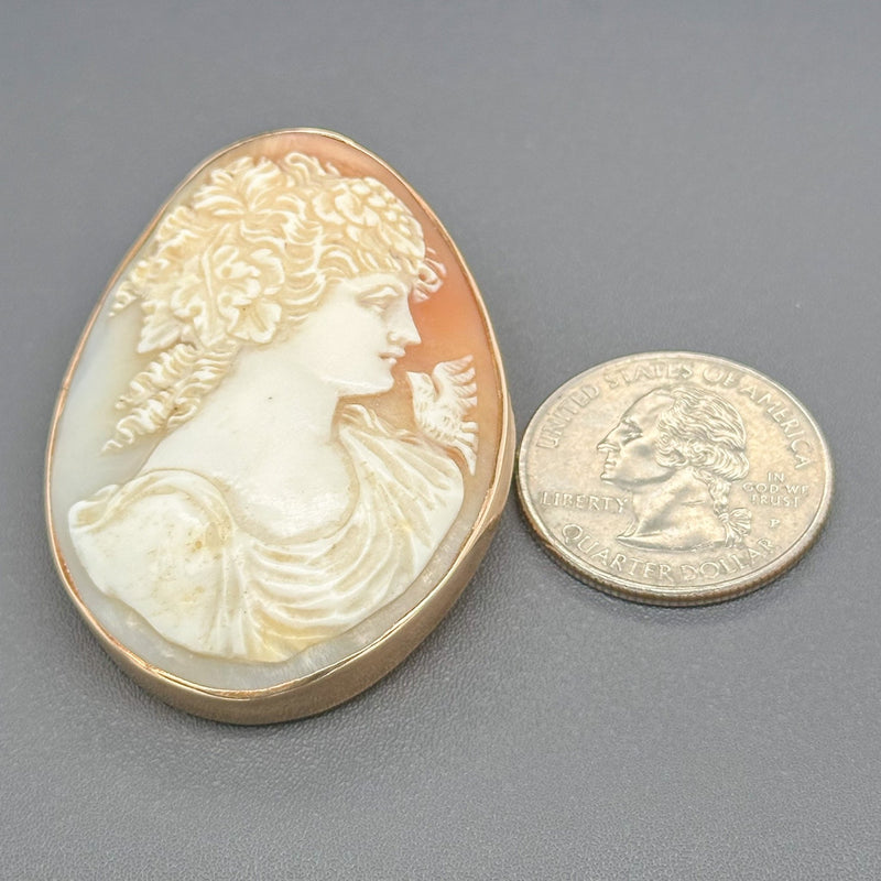 Estate 14K Y Gold Cameo Pin/Pendant - Walter Bauman Jewelers