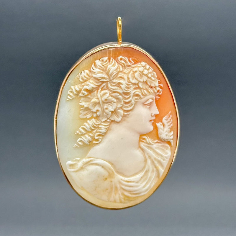 Estate 14K Y Gold Cameo Pin/Pendant - Walter Bauman Jewelers