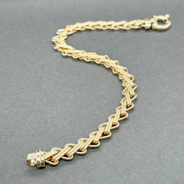 Estate 14K Y Gold Fancy Link Bracelet - Walter Bauman Jewelers