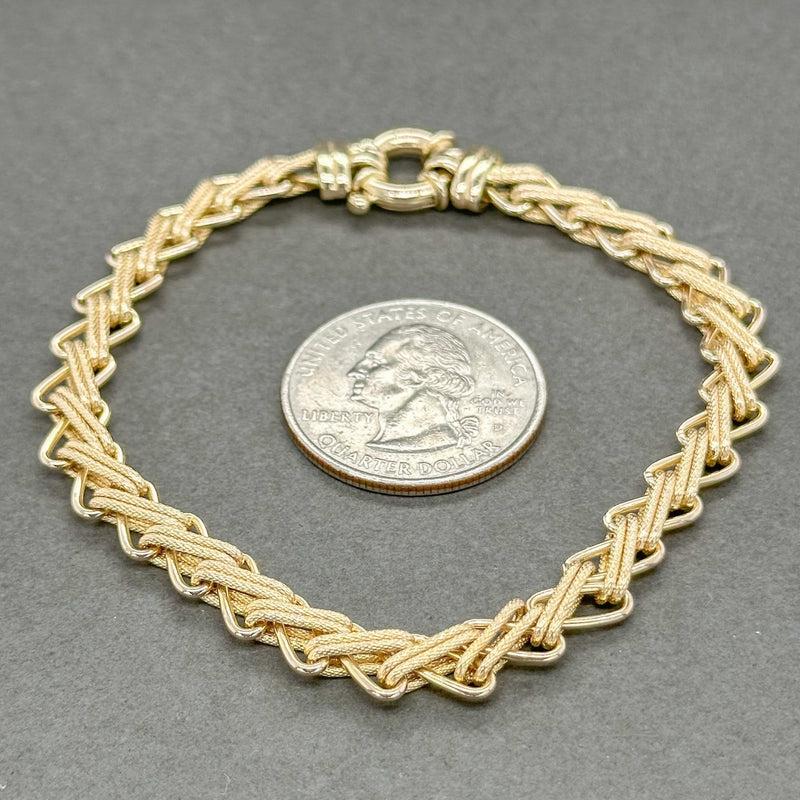Estate 14K Y Gold Fancy Link Bracelet - Walter Bauman Jewelers