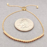 Estate 14K Y Gold Garnet Bolo Bracelet - Walter Bauman Jewelers