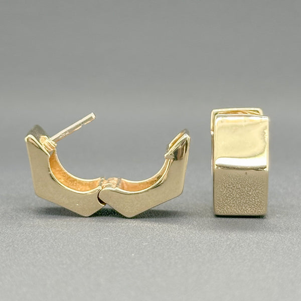 Estate 14K Y Gold Hectagonal Hoop Earrings - Walter Bauman Jewelers