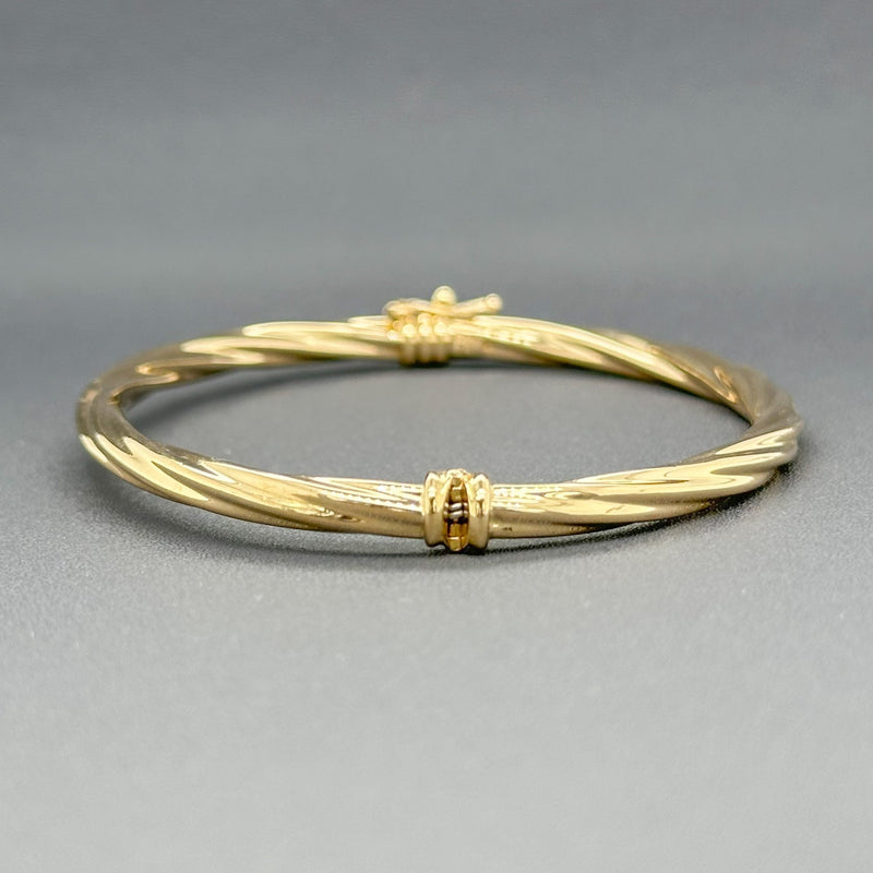 Estate 14K Y Gold Twisted Bangle Bracelet - Walter Bauman Jewelers