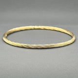 Estate 14K Y Gold Twisted Bangle Bracelet - Walter Bauman Jewelers