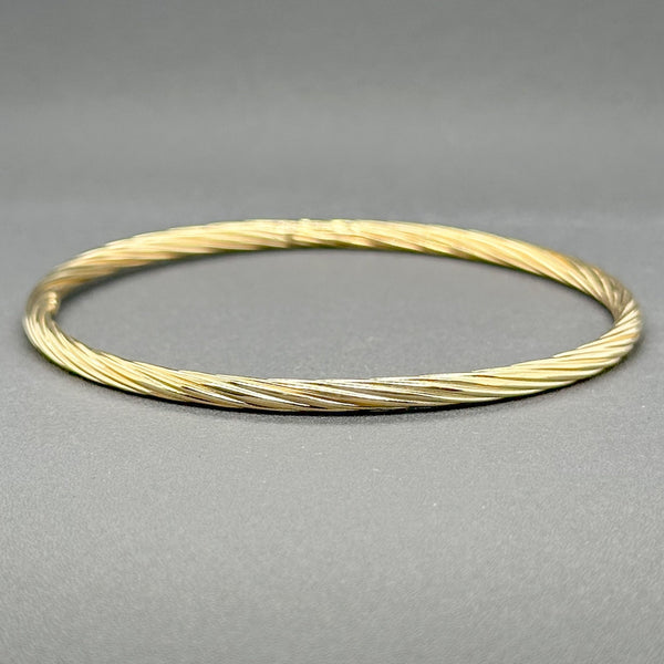 Estate 14K Y Gold Twisted Bangle Bracelet - Walter Bauman Jewelers