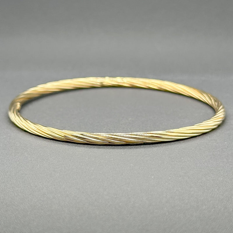 Estate 14K Y Gold Twisted Bangle Bracelet - Walter Bauman Jewelers