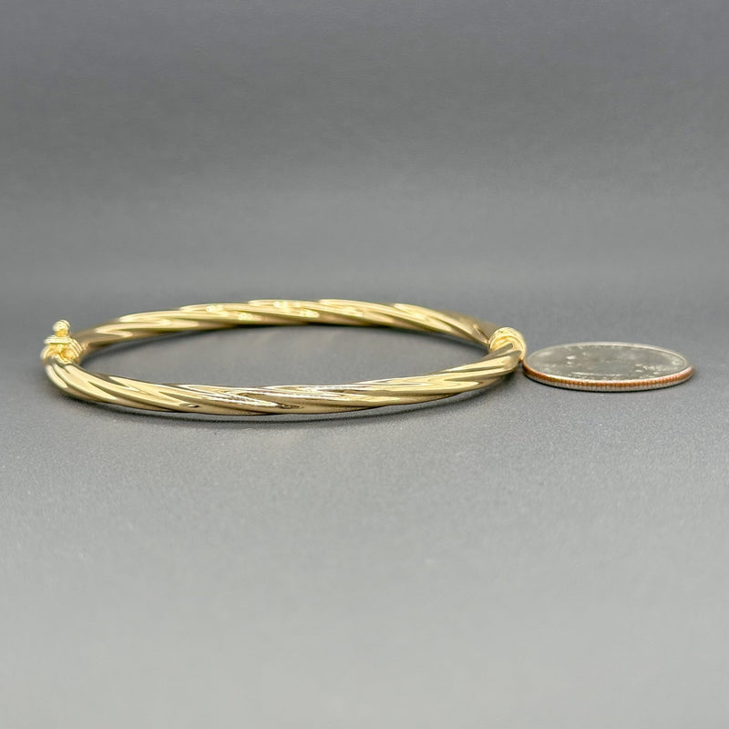 Estate 14K Y Gold Twisted Bangle Bracelet - Walter Bauman Jewelers