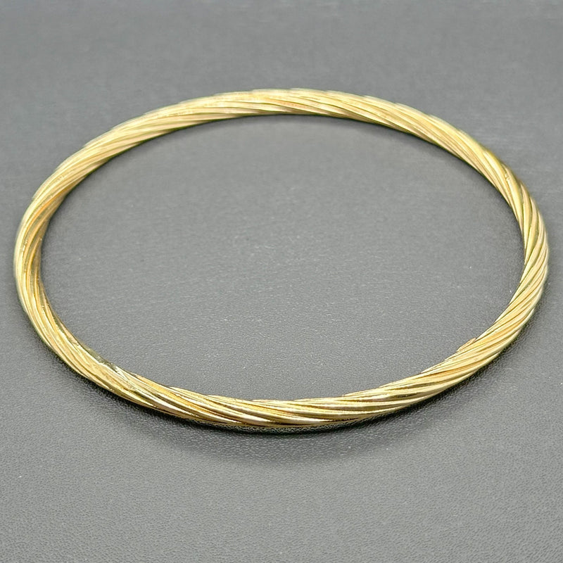 Estate 14K Y Gold Twisted Bangle Bracelet - Walter Bauman Jewelers