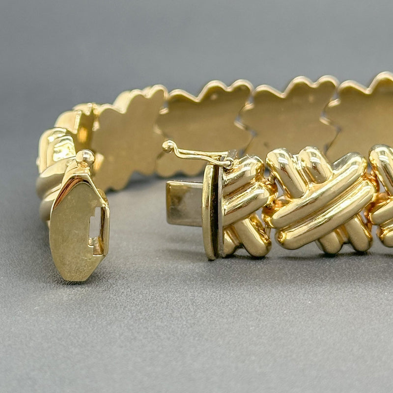 Estate 14K Y Gold X Link Bracelet 17.45 - Walter Bauman Jewelers