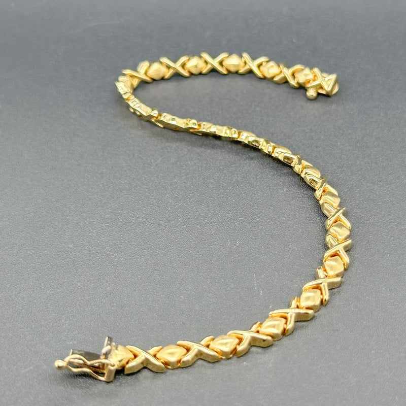 Estate 14K Y Gold XOXO Bracelet - Walter Bauman Jewelers