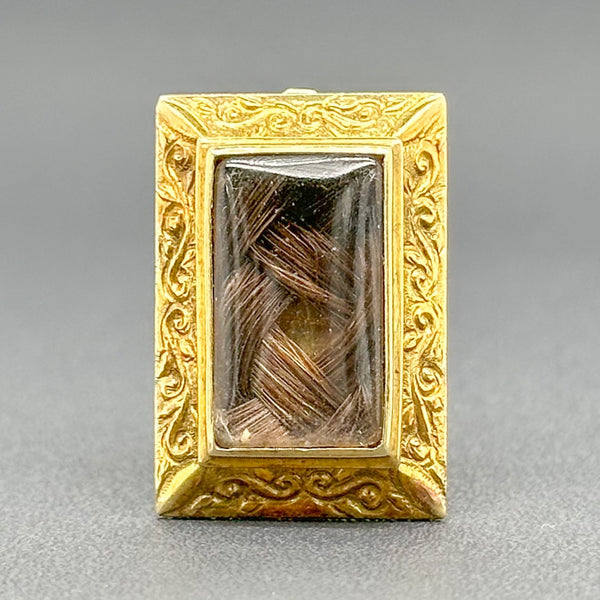 Estate 15K Y Gold Victorian Mourning Pin - Walter Bauman Jewelers