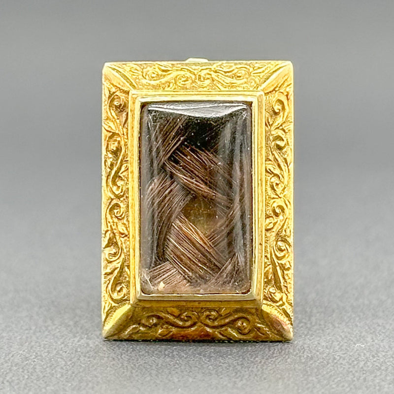 Estate 15K Y Gold Victorian Mourning Pin - Walter Bauman Jewelers