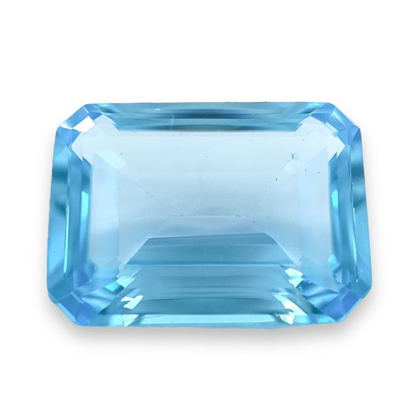 Estate 16.9ct Em. Cut Blue Topaz Loose Gemstone - Walter Bauman Jewelers