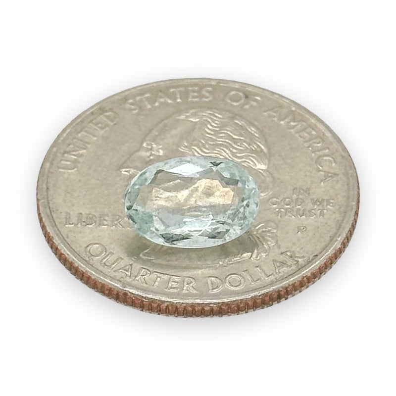 Estate 1.69ct Oval Cut Aquamarine Loose Gemstone - Walter Bauman Jewelers