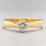 Estate 18K TT 0.25ct Diamond Solitaire Engagement Ring - Walter Bauman Jewelers
