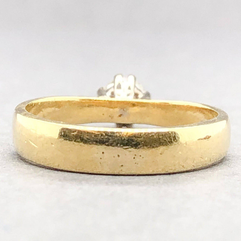 Estate 18K TT 0.25ct Diamond Solitaire Engagement Ring - Walter Bauman Jewelers