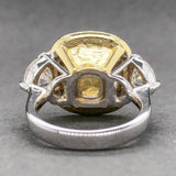 Estate 18K TT 14.31ct Sapphire & 2.52cttw I-J/VS2-SI1 Diamond Cocktail Ring - Walter Bauman Jewelers