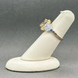 Estate 18K TT Gold 3.30ct Green Beryl & 0.47cttw Yellow & G-H/VS2-SI2 Diamond Ring - Walter Bauman Jewelers