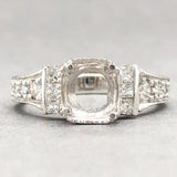 Estate 18K W Gold 0.43cttw Engagement Ring Setting - Walter Bauman Jewelers