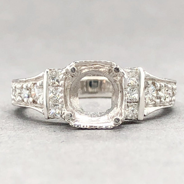 Estate 18K W Gold 0.43cttw Engagement Ring Setting - Walter Bauman Jewelers