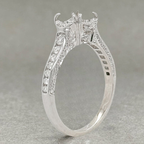 Estate 18K W Gold 0.62ctw H/SI2-I1 Diamond Engagement Ring Mounting - Walter Bauman Jewelers