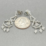 Estate 18K W Gold 0.81ctw H-I/SI2-I1 Diamond Dangle Earrings - Walter Bauman Jewelers